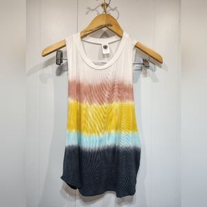 Jala Size Medium Tie Dye Tank Top Yoga Athleisure Sleeveless Rayon Spandex USA M
